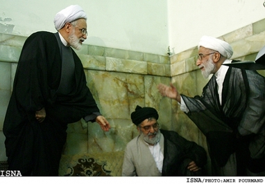 احمدجنتی و مهدی کروبی در یک قاب 