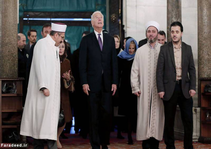 تصاویر/ جو بایدن و همسرش در مسجد