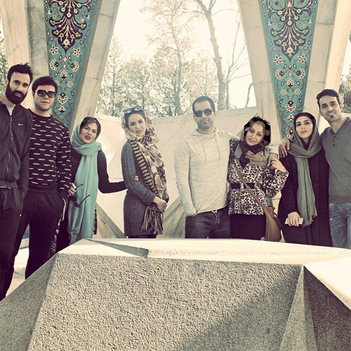 ستاره های تیم والیبال و همسرانشان در اماکن دیدنی نیشابور