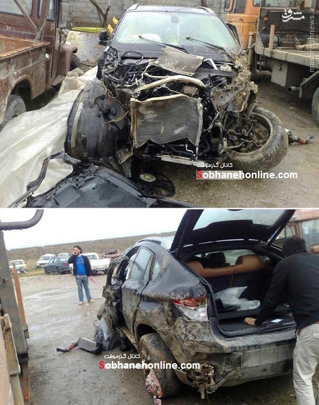تصادف شدید BMW X6 در ایران/ عکس