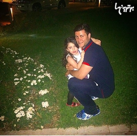 مهدی مهدوی و دخترش در هتل اقامت تیم ملی والیبال/عکس