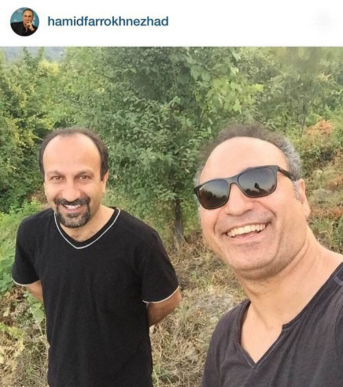 حمید فرخ‌ نژاد در کنار اصغر فرهادی/عکس