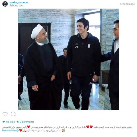 پست اينستاگرامى سردار آزمون بعد از ديدار امروز با روحانى/عکس