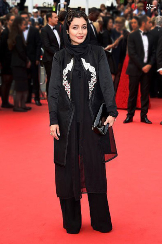 حجاب بازیگر زن ایرانی روی فرش قرمز کن/عکس