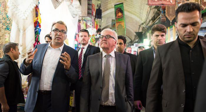 (تصاویر) اشتاین‌مایر در بازار تهران