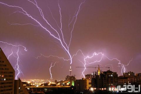 رعدوبرق‌های شگفت‌انگیزدیشب تهران/عکس
