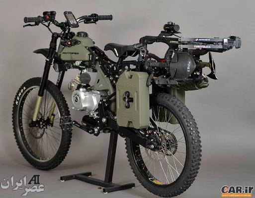 موتورسیکلت مجهز به سلاح خودکار (عکس)