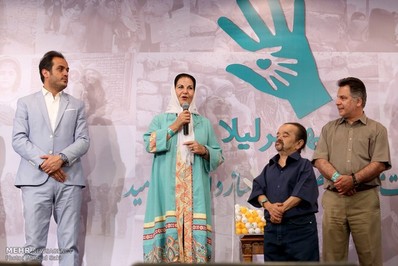 پوری بنایی و اسدالله یکتا در جشن خیریه مهر لیلا