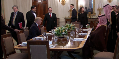 ضیافت ناهار ترامپ با جضور محمد بن سلمان در کاخ سفید