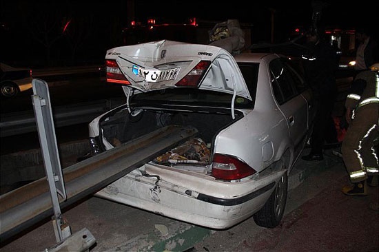 تصاویر/ تصادف عجیب سمند با سرنشینانی کمتر از ۱۶ سال!