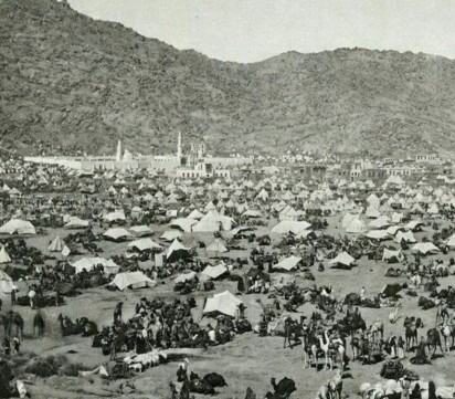 عکس / عربستان ۱۸۸۹ / تصویری از اسکان زائران در مکه