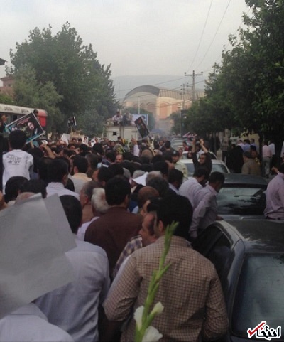 استقبال شدید از آیت الله سیدحسن خمینی در گرگان / استقبال بسیار مردم مانع حرکت اتومبیل «سیدحسن» شد