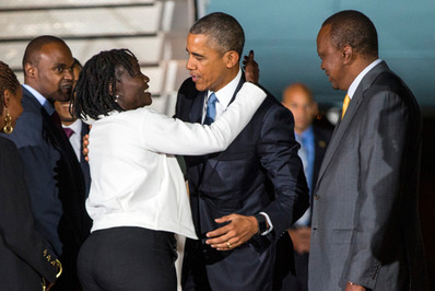 استقبال خواهر ناتنی اوباما از وی