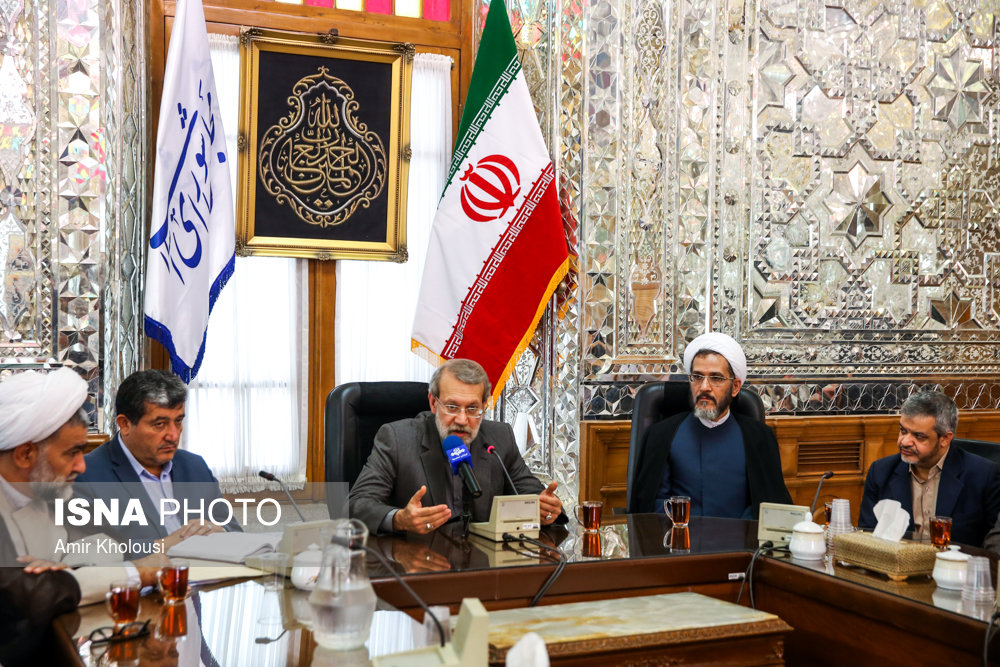 لاریجانی در حاشیه مراسم تجلیل از آزادگان/عکس