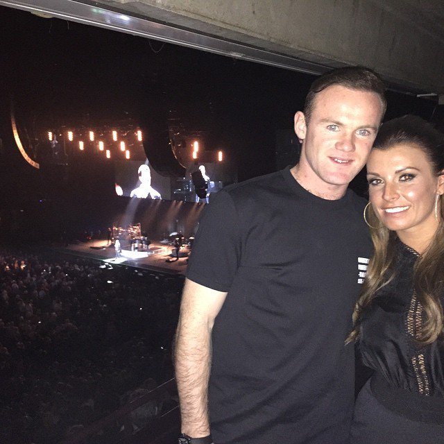 عکس/ وین‌ رونی و همسرش در کنسرت موسیقی