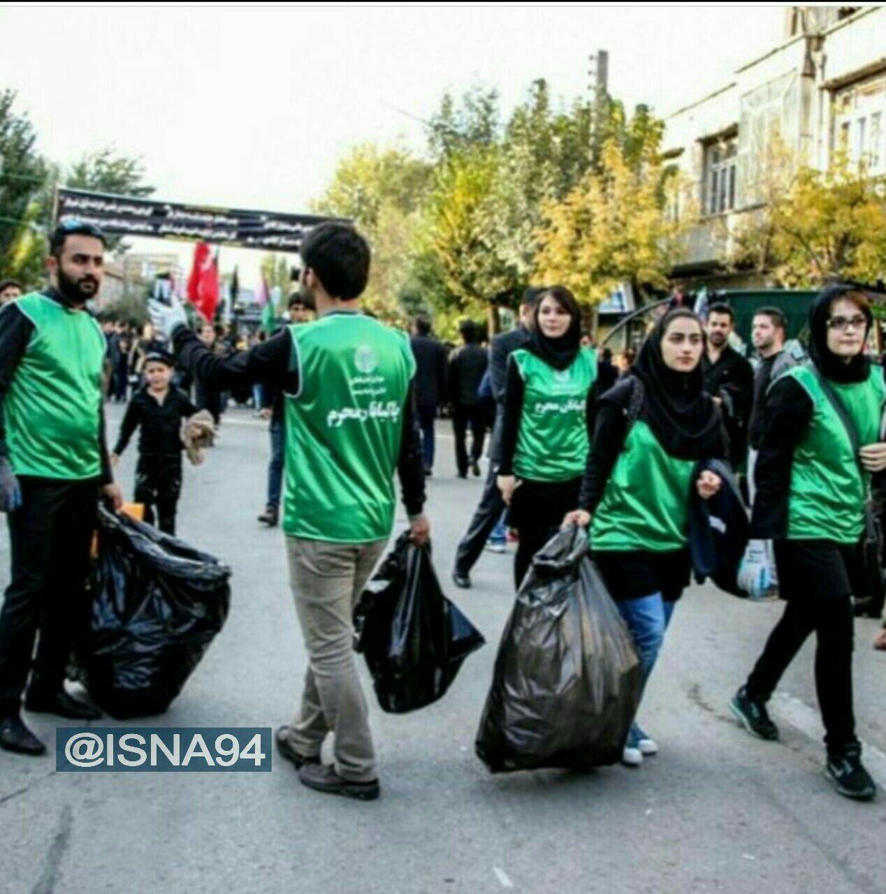 اقدام شایسته گروهی ازجوانان در ماه محرم/عکس