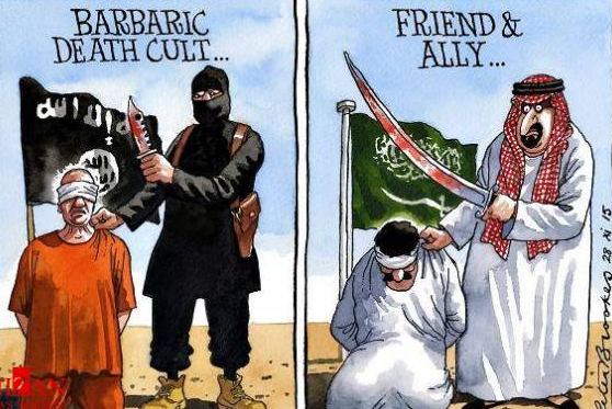 کاریکاتوری که خشم آل سعود را بر انگیخت/ کاریکاتور