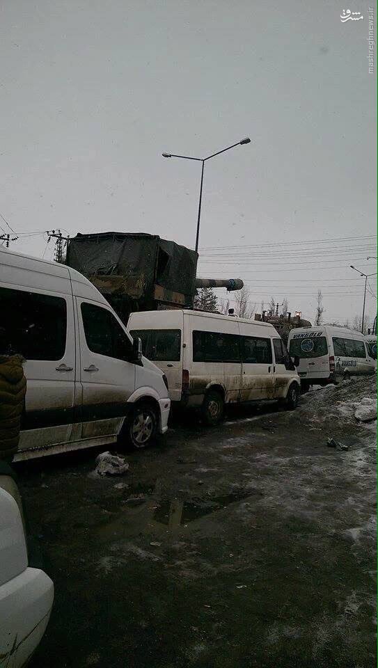 عکس/ حرکت تانک های ترکیه به سمت ایران