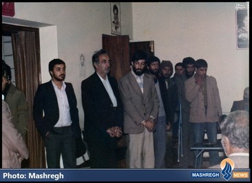 حداد عادل در مراسم برادرش