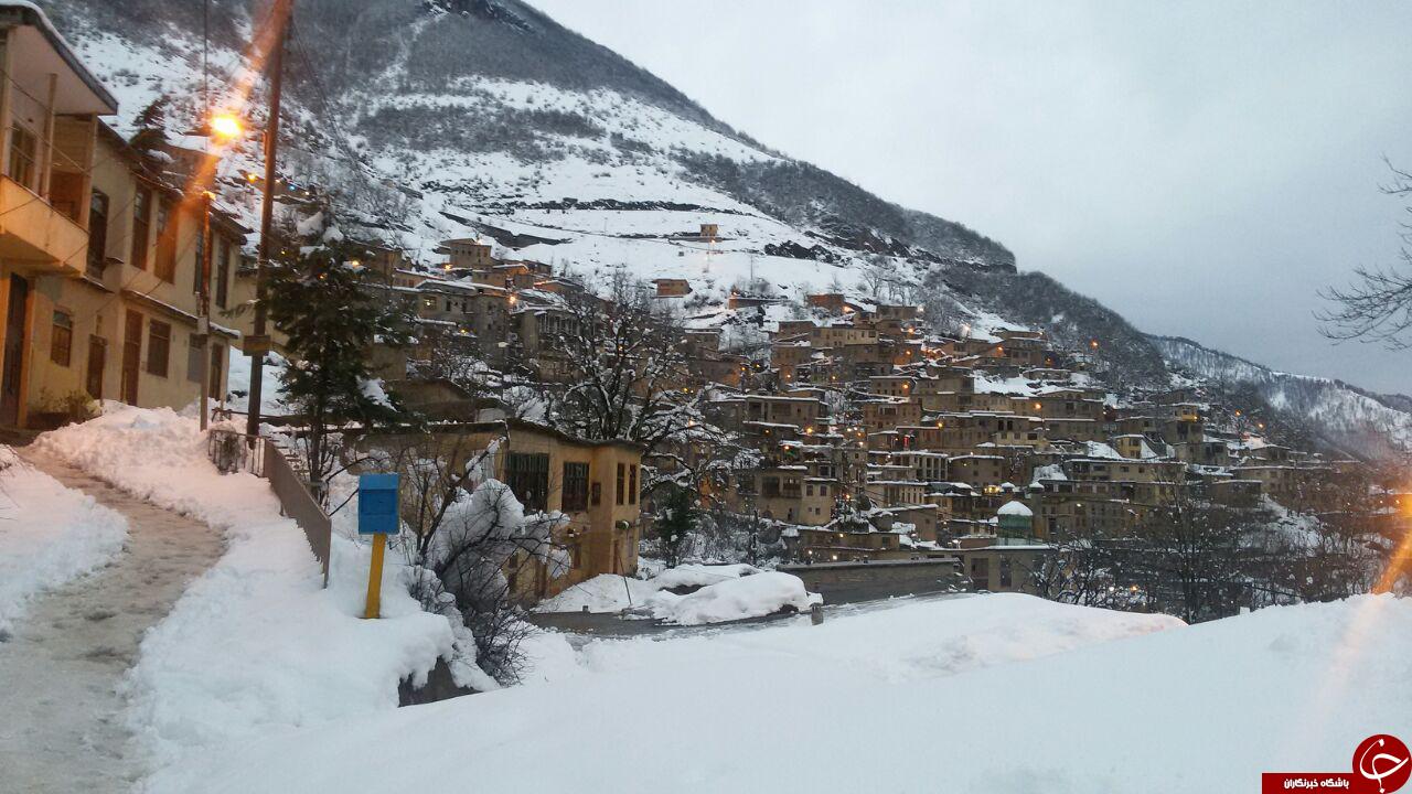 بارش برف در ماسوله + تصاویر