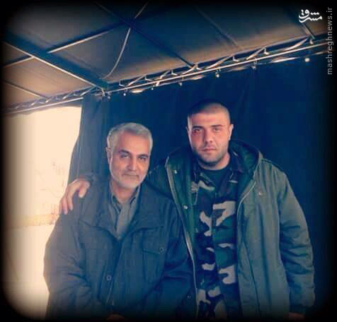 حاج قاسم در کنار پسرعموی بشار اسد/عکس