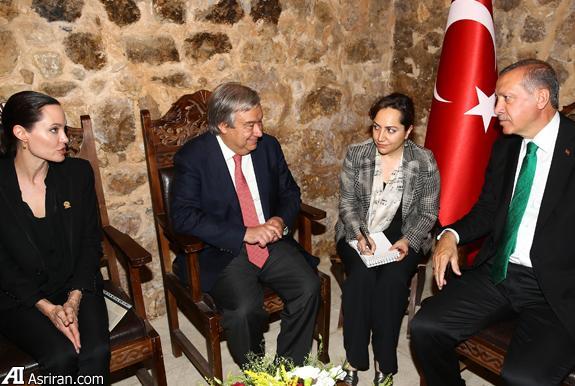 دیدار آنجلینا جولی با اردوغان (+عکس)