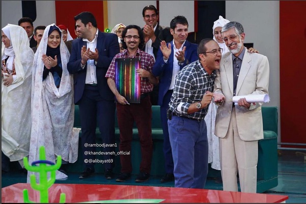 حداد عادل و رامبد جوان در خندوانه/عکس