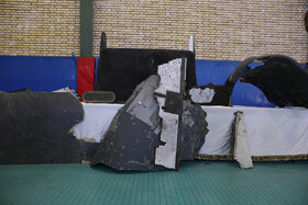 تصاوير لاشه پهپاد سرنگون‌شده آمریکایی