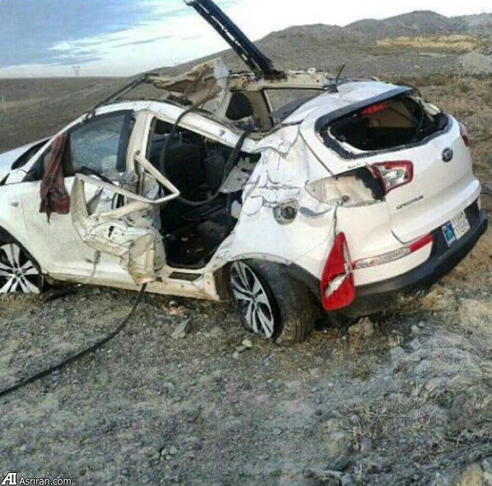 وقتی خودروی اسپورتیج واژگون می شود(عکس)