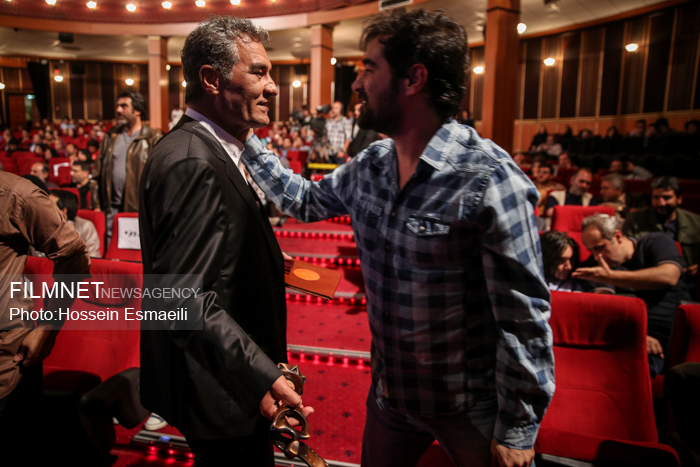 خوش و بش جالب شهاب حسینی و بازیگر پیشکسوت سینما/عکس