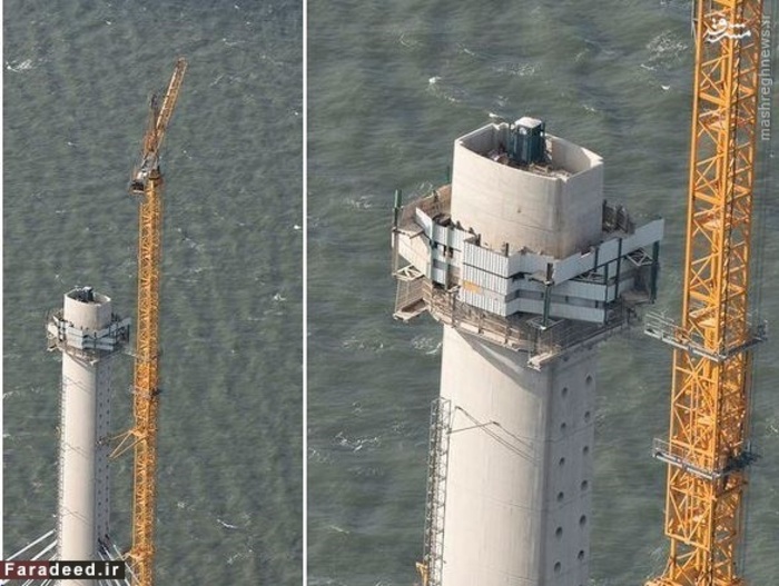 نصب دستشویی در نوک برج/عکس