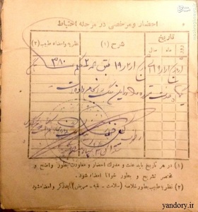 کارت پایان خدمت در زمان رضاخان/عکس