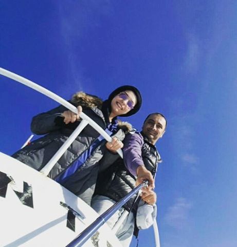 امین زندگانی و همسرش الیکا عبدالرزاقی در وان ترکیه