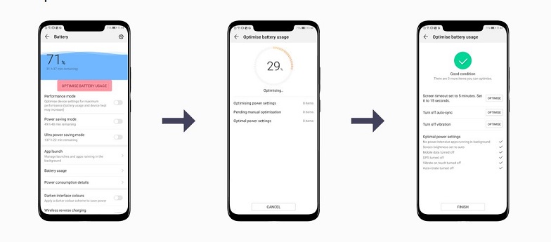 گوشی‌های هوآوی چه قابلیت‌هایی برای کاهش مصرف باتری دارند